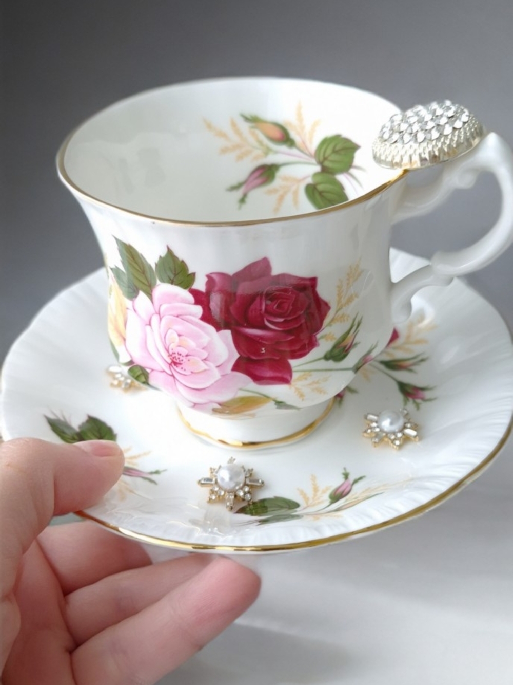 PARAGON Custon Vintage Jewelry Drop Tea Cup